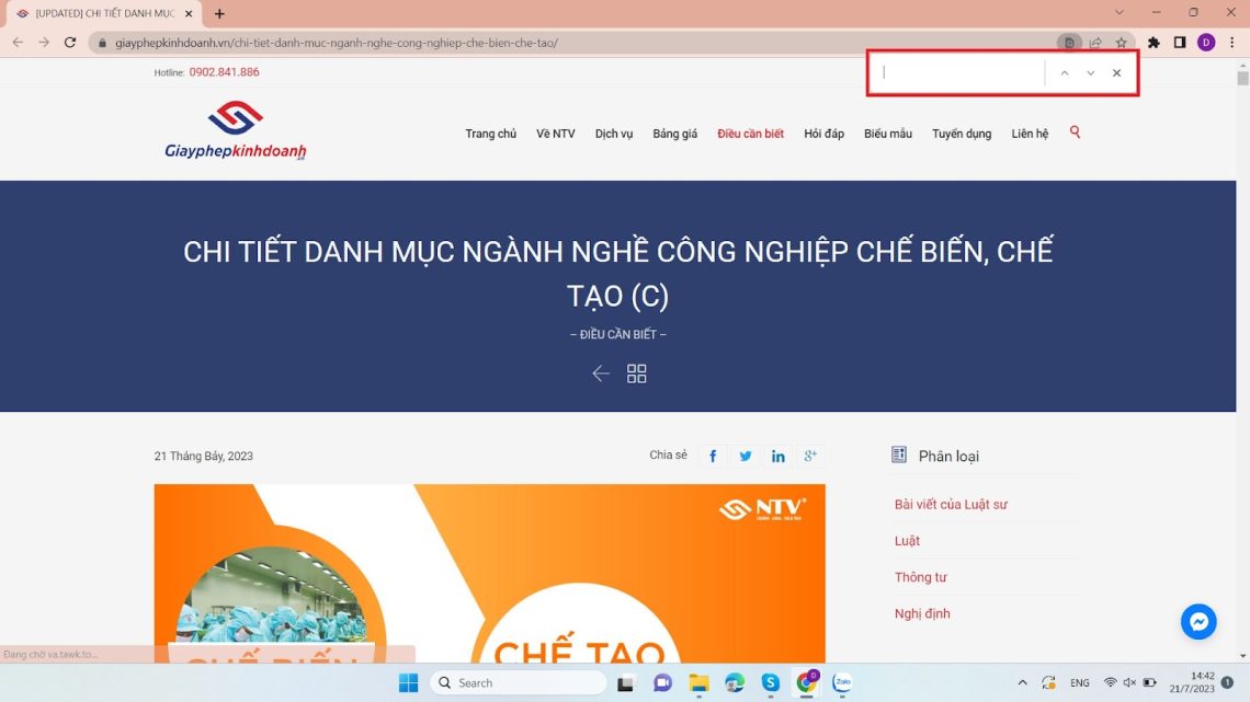 Tra cứu nội dung chi tiết mã ngành nghề cách 1-a