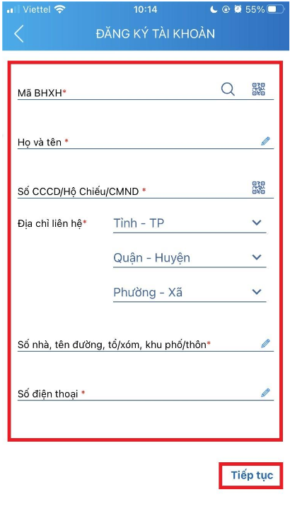 Hướng dẫn đăng ký thẻ BHYT bước 4