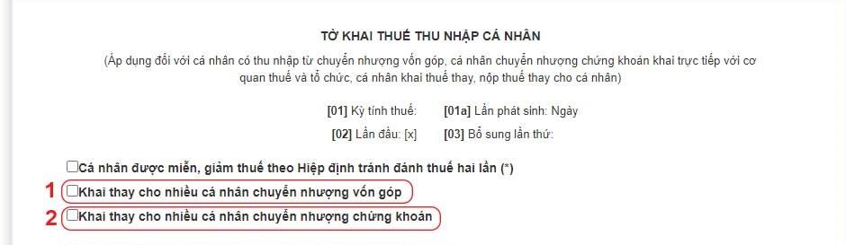 Hướng dẫn nộp tờ khai khi chuyển nhượng vốn II-1